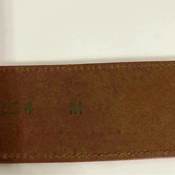 Linea Pelle Genuine Leather Brown Belt Size Medium - Picture 4 of 7